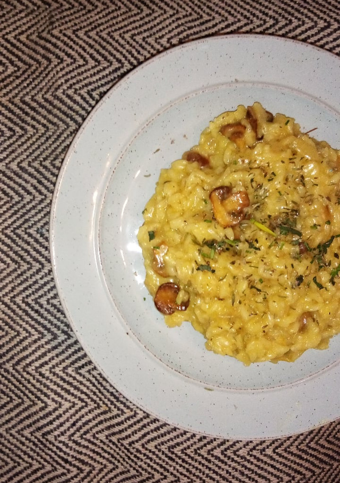 Una foto de Risotto de hongos