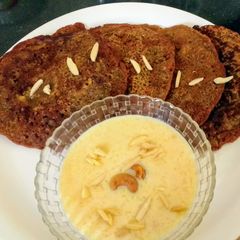 A picture of Coconut and Banana Malpua.