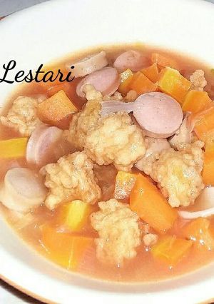 Foto resep Sup Merah Bola Bola Udang
