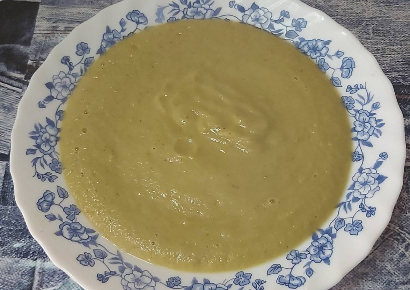 Crema de calabacín y berenjena
