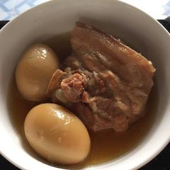 A picture of Vietnamese Braised Caramelized Pork with Duck Eggs .