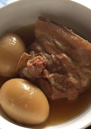 A picture of Vietnamese Braised Caramelized Pork with Duck Eggs .