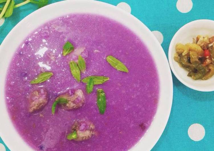 Purple Yam Soup with Pork