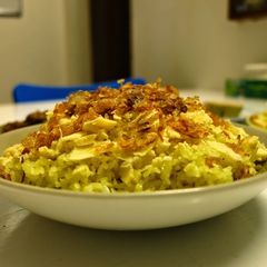 A picture of Vietnamese Sticky Rice with Mung Beans.