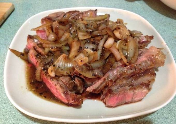 Beef Steak with Black Pepper Sauce