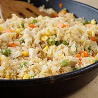 A picture of Vietnamese Mixed Fried Rice.