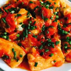 Fried Tofu in Tomato Sauce A picture of Fried Tofu in Tomato Sauce.