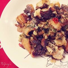 A picture of Tilapia Stir-fry with Ginger Honey Sauce.