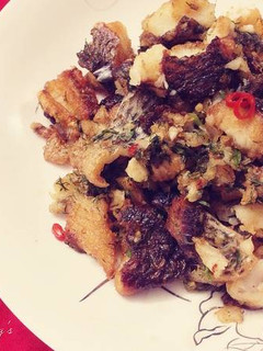 A picture of Tilapia Stir-fry with Ginger Honey Sauce.