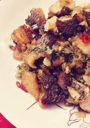 A picture of Tilapia Stir-fry with Ginger Honey Sauce.