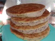 Una foto de pancakes sin huevo