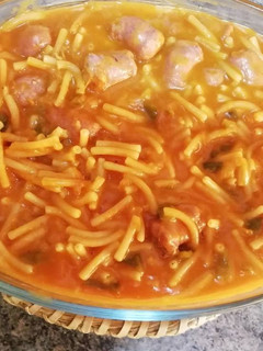 Una foto de Fideuá con salchichas en Monsieur cuisine Connect