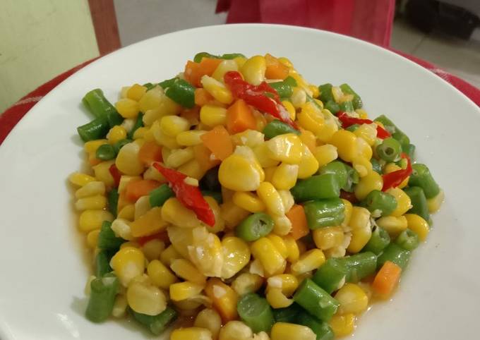 02. Salad tumis Wortel Jagung Buncis Simple Favorit Suami