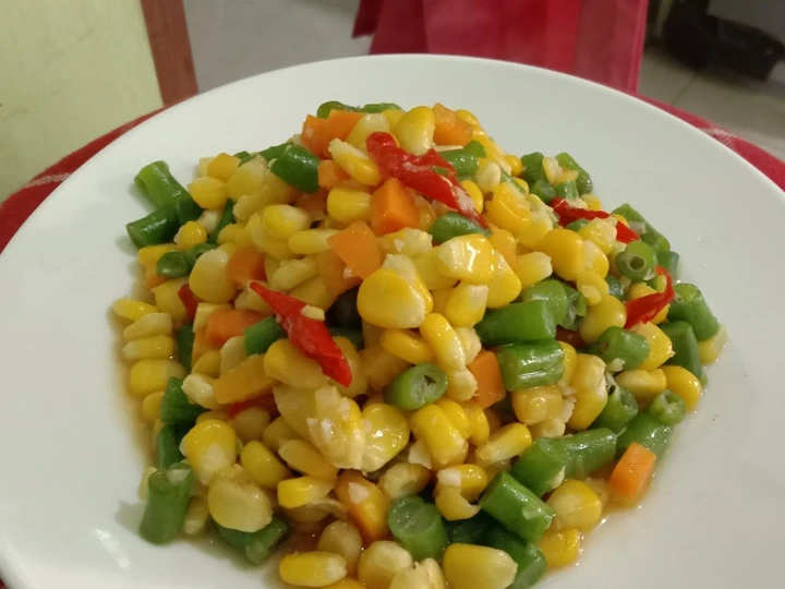 Cara Gampang Membuat Resep  02. Salad tumis Wortel Jagung Buncis Simple Favorit Suami yang Bikin Ngiler, Bisa Manjain Lidah