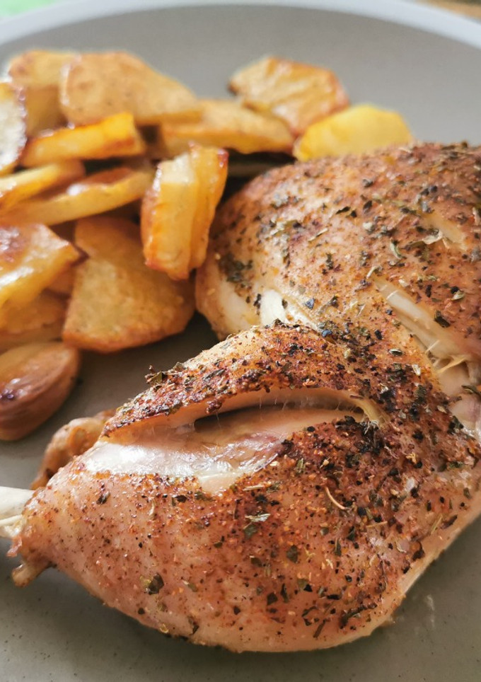 Una foto de Pollo al horno de toda la vida