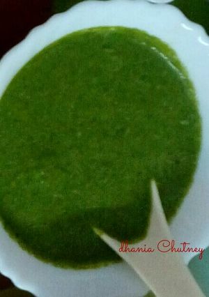 A picture of Dhania mint chutney.