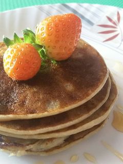 Foto resep Pancake Pisang Strowbery Kebun Sendiri (MPASI 1+)