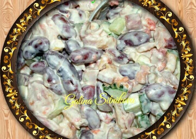 Салат с фасолью