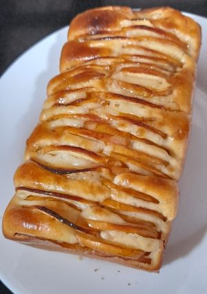 Una foto de Budín de manzana
