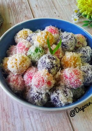 Foto resep Klepon Pelangi isi Gula Merah