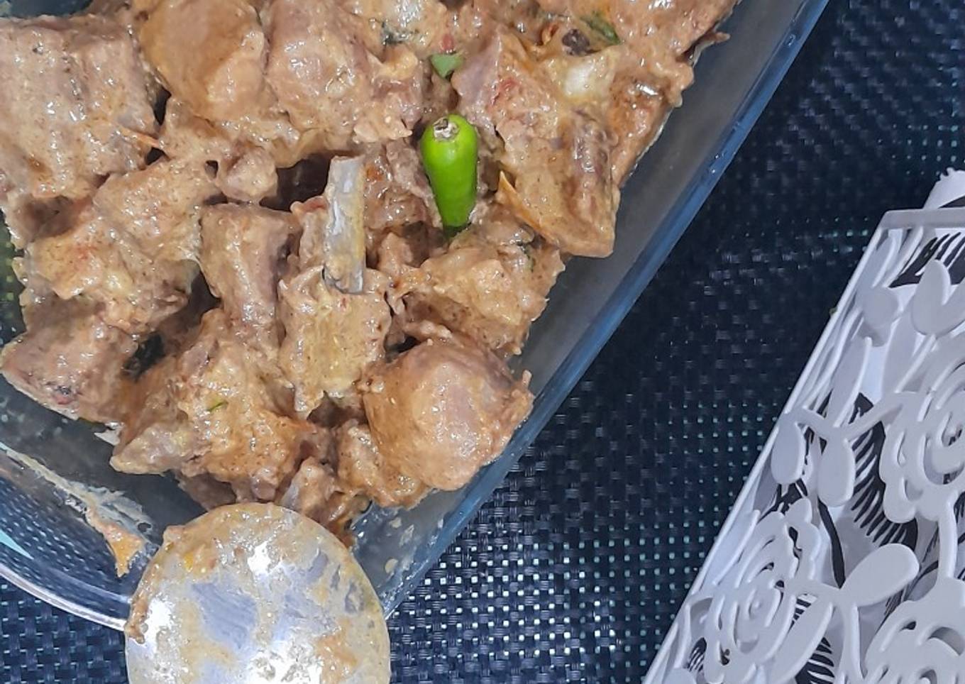 Afghani Malai mutton karahi
