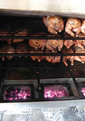 A picture of How to roast 38 whole chicken with 100ksh of charcoal!.