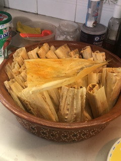 A picture of Beef Tamales in Red Chile Sonora Style.