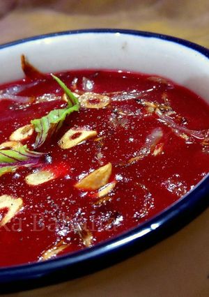 A picture of Beetroot Tomato Soup.