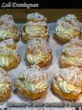 Lionesas de nata montada o chantilly (Pastelillos de pasta Choux)