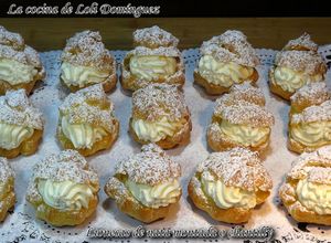 Foto principal de Lionesas de nata montada o chantilly (Pastelillos de pasta Choux)