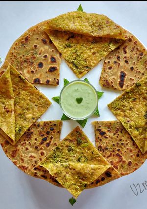 A picture of Broccoli and Cheese Paratha.