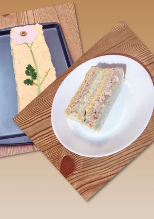 Una foto de Sandwichón o pastel de tuna