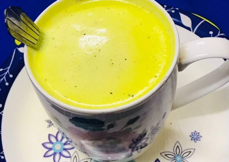 Recipe of Perfect Golden milk with dash of honey