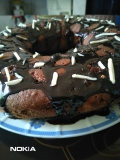 عکسی از دستور کیک کاکائویی با گاناش شکلاتی