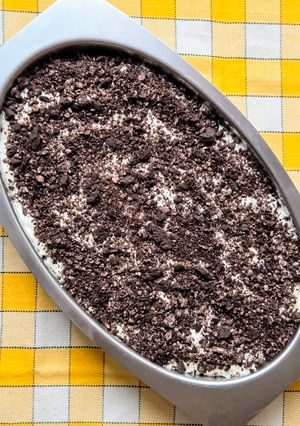 Una foto de Postre torta Oreo® by Mycka 🍰 muuuy fácil, 4 ingredientes y sin horno🎂especial Día del Padre 🎊