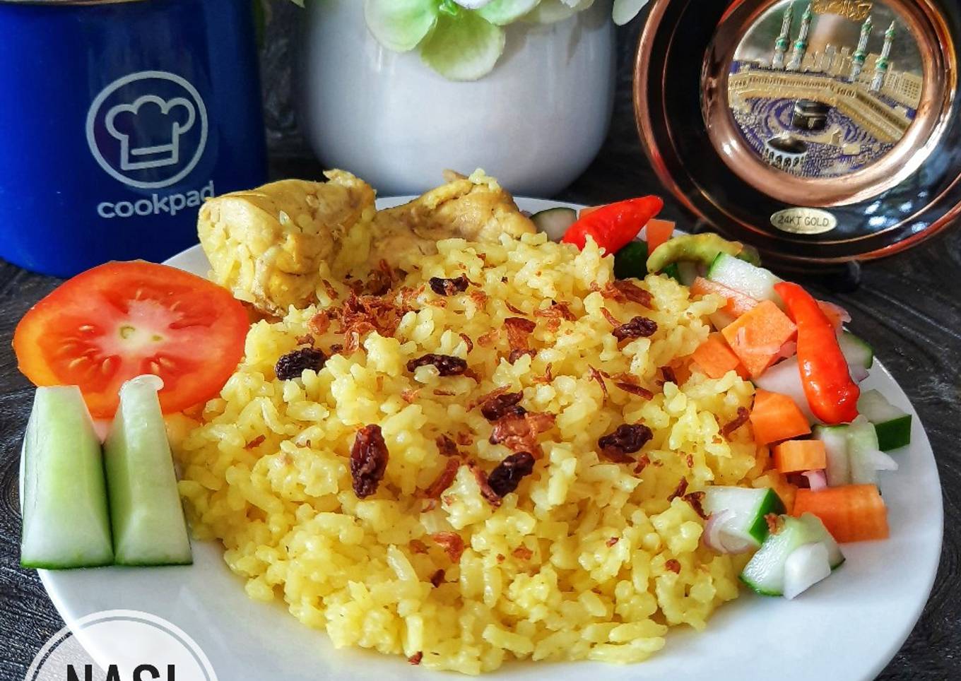 Nasi briyani rice cooker (beras biasa)