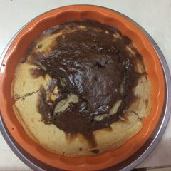 A picture of Chocolate cake or marble cake.