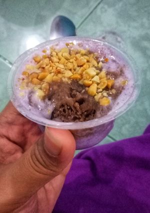Foto resep Es krim telo ungu lembut 10 menit jadi (es krim tengu)