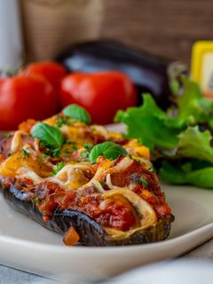 Gefüllte Auberginen Rezepthauptbild