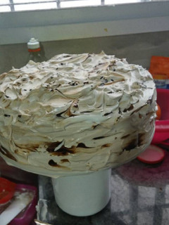 Una foto de Torta fácil con crema vegetal