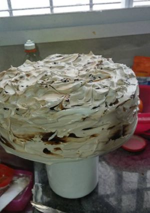 Una foto de Torta fácil con crema vegetal