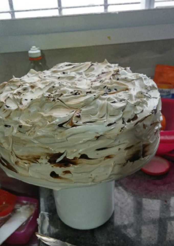 Una foto de Torta fácil con crema vegetal