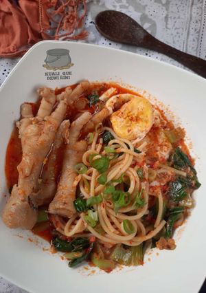 Foto resep Spatula (Seblak Spagheti Tulang Ayam)