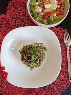 बेसिल पेस्टो पास्ता रेसिपी मुख्य फोटो