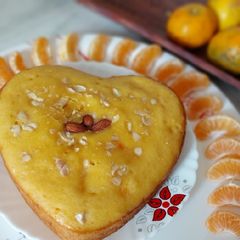 A picture of Eggless orange cake.