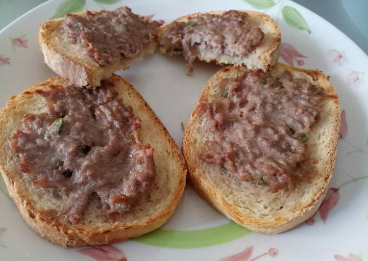 Steps to Prepare Homemade Sausage and sage bruschette