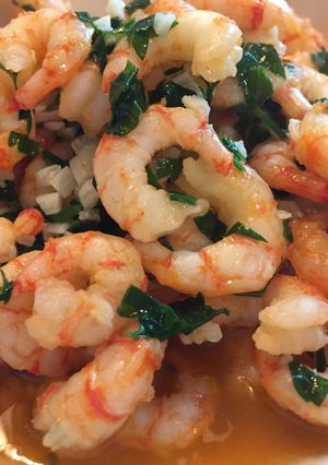 Una foto de Gambas al ajillo