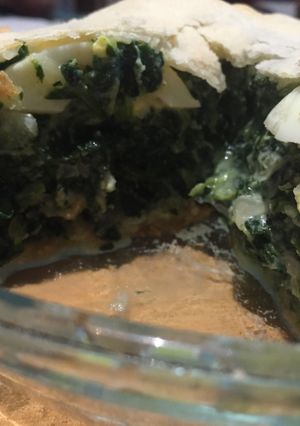 Una foto de Tarta de espinaca con masa de hojaldre