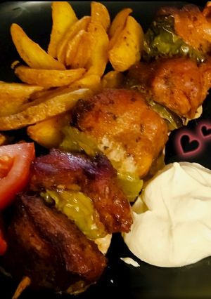 Φωτογραφία της συνταγής Χοιρινό κοντοσούβλι στο φούρνο με σως ✨σαν σουβλάκια καλαμάκια - "κοντοσουβλάκια"✨