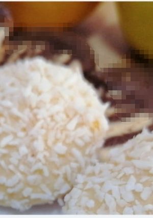 صورة لوصفة بسكويت جوز الهند المحشي